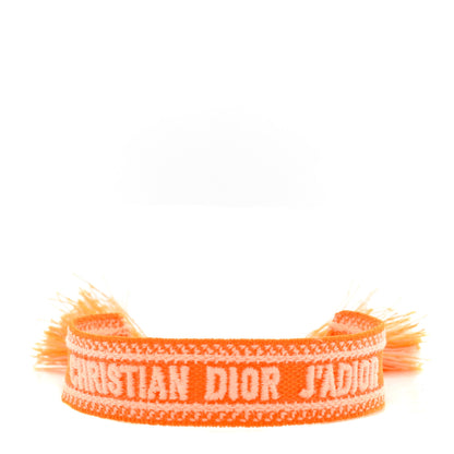 Christian Dior Woven Cotton Saint Tropez Friendship Bracelet Orange 1 of 4