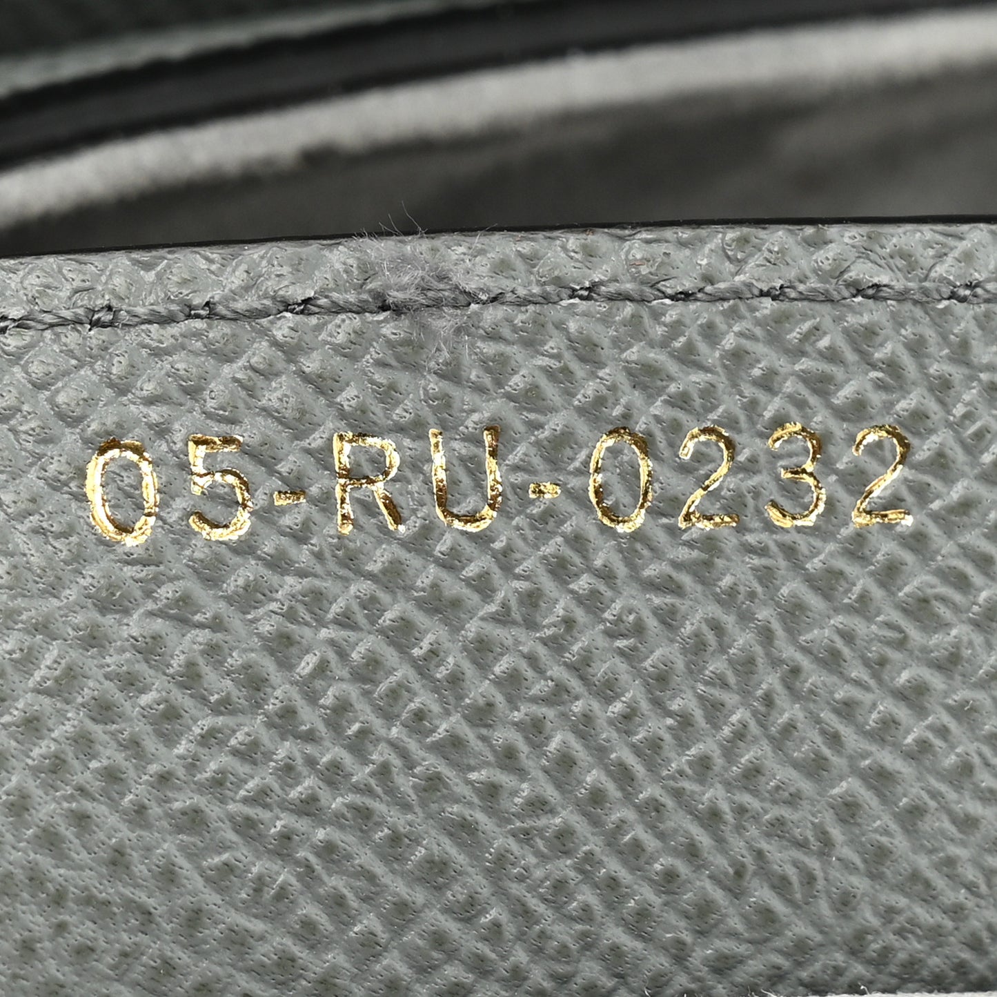 Grained Calfskin Saddle Bag Grey Stone