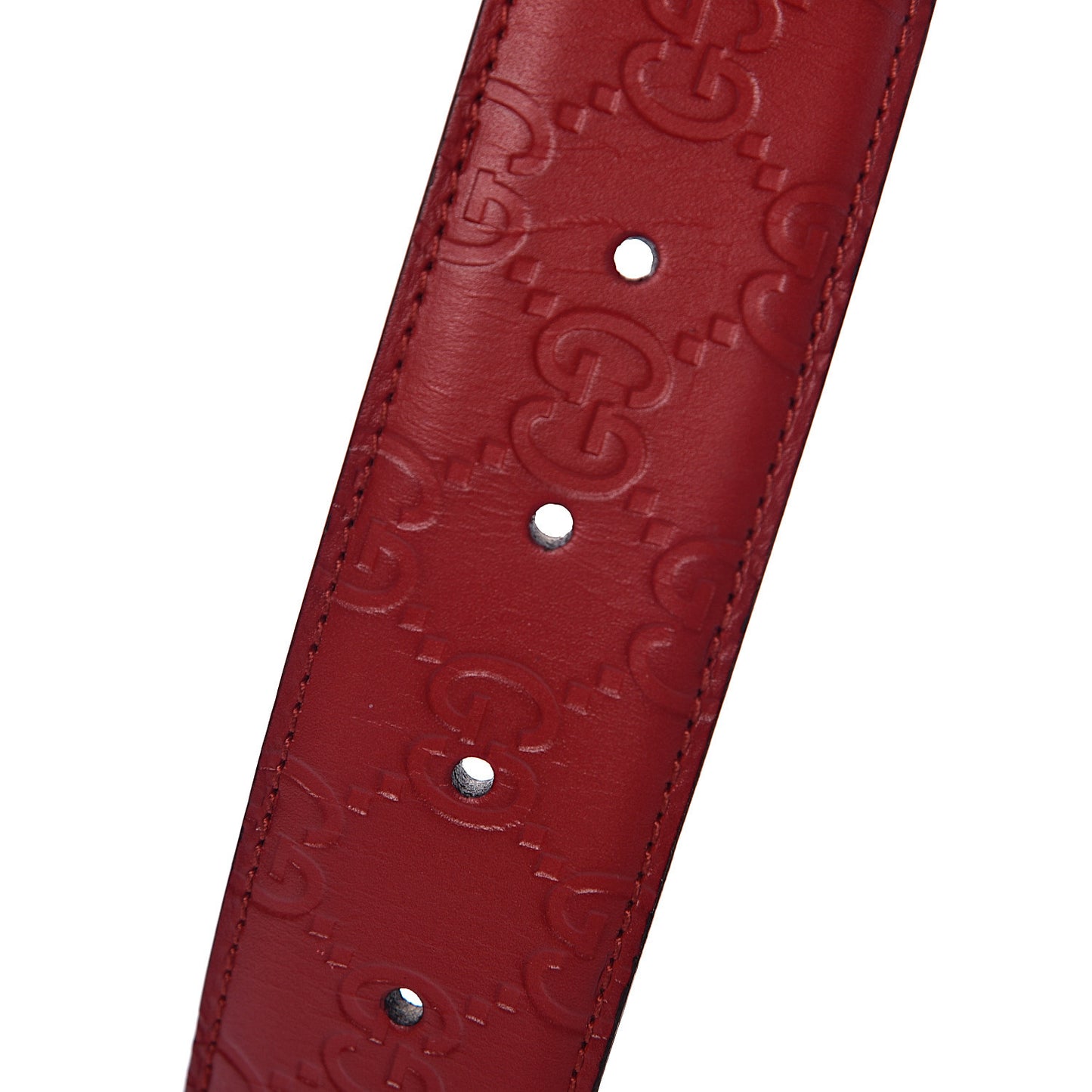 Guccissima Signature Interlocking G 40mm Belt 95 38 Hibiscus Red