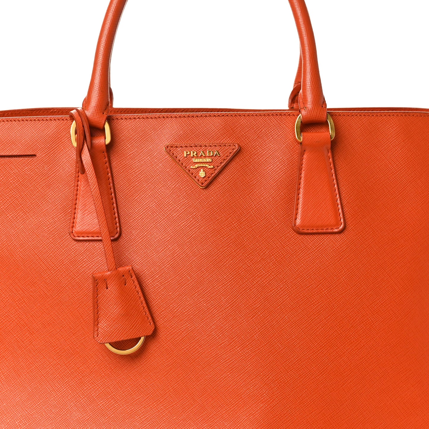 Saffiano Lux Large Tote Papaya