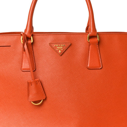 Prada Saffiano Lux Large Tote Papaya 7 of 14