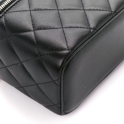 Chanel Lambskin Quilted Small Top Handle Vanity Case With Chain Black 9 of 11