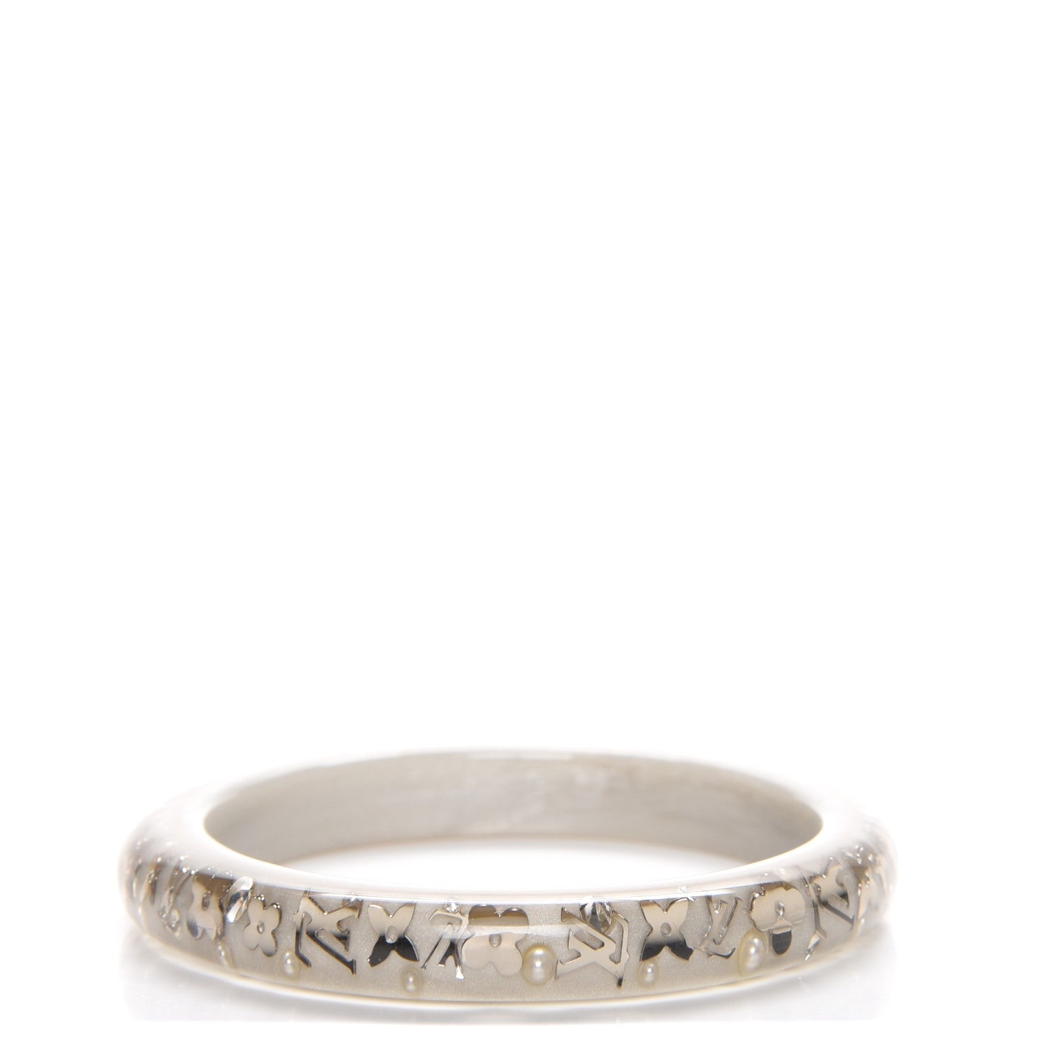 Louis Vuitton Resin Swarovski Medium Inclusion Bracelet PM Grey 1 of 3