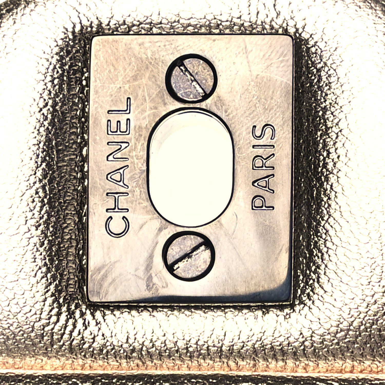 Chanel Metallic Lambskin Quilted Mini Rectangular Flap Gold Black 13 of 14
