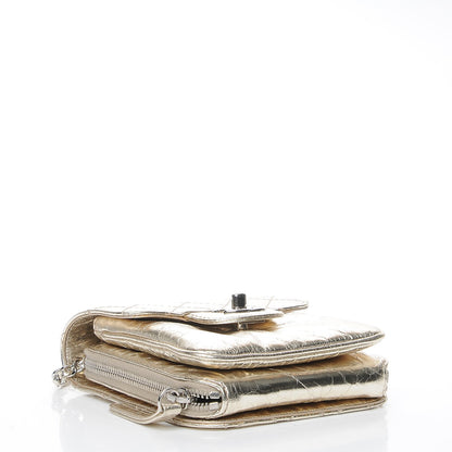 Chanel Crackled Aged Calfskin Mini Crossbody Flap Gold 4 of 9