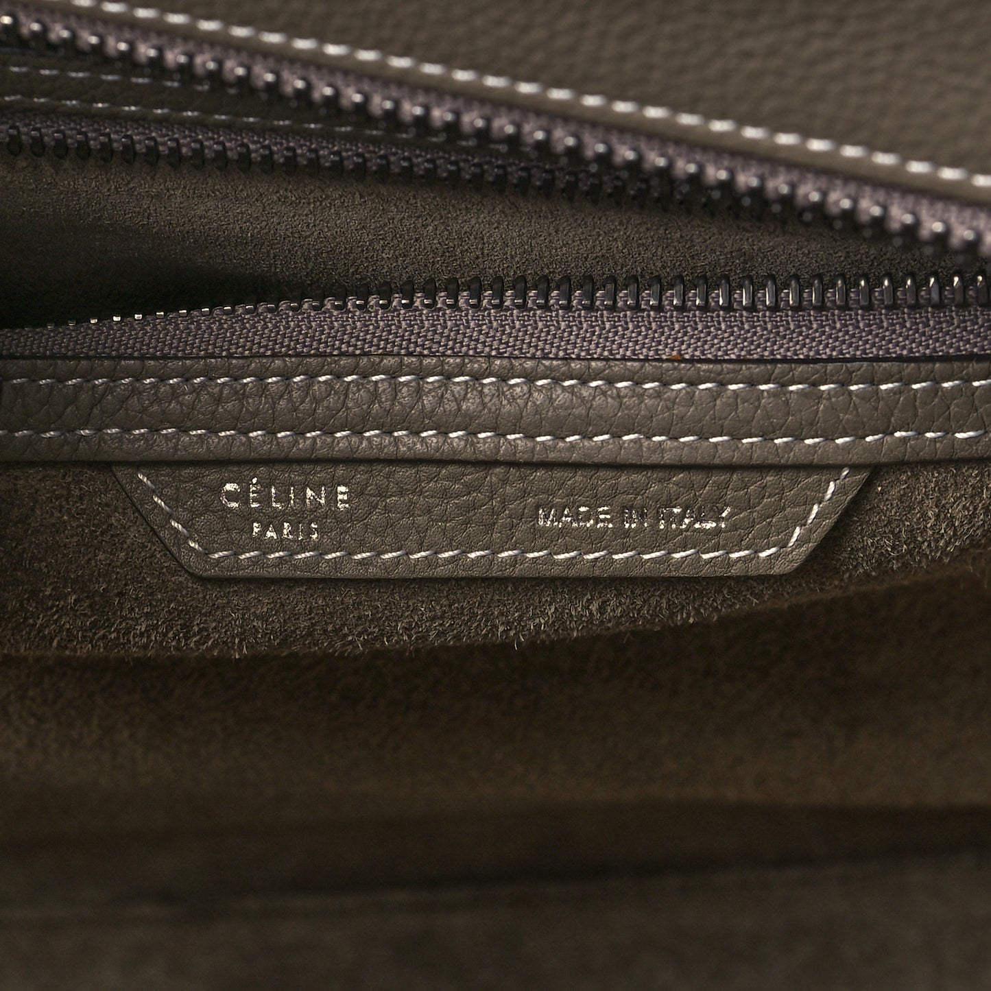Drummed Calfskin Mini Luggage Bag Souris