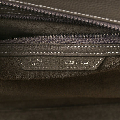 Celine Drummed Calfskin Mini Luggage Bag Souris 5 of 8