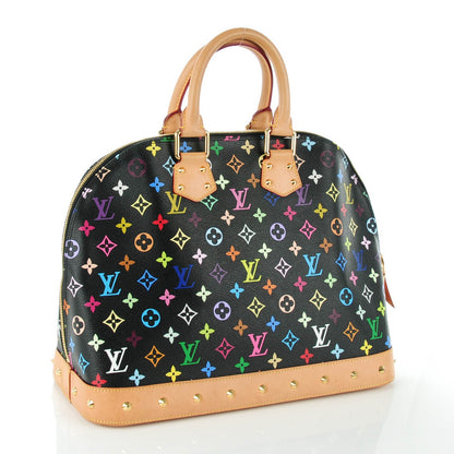 Louis Vuitton Monogram Multicolor Alma GM Black 3 of 8
