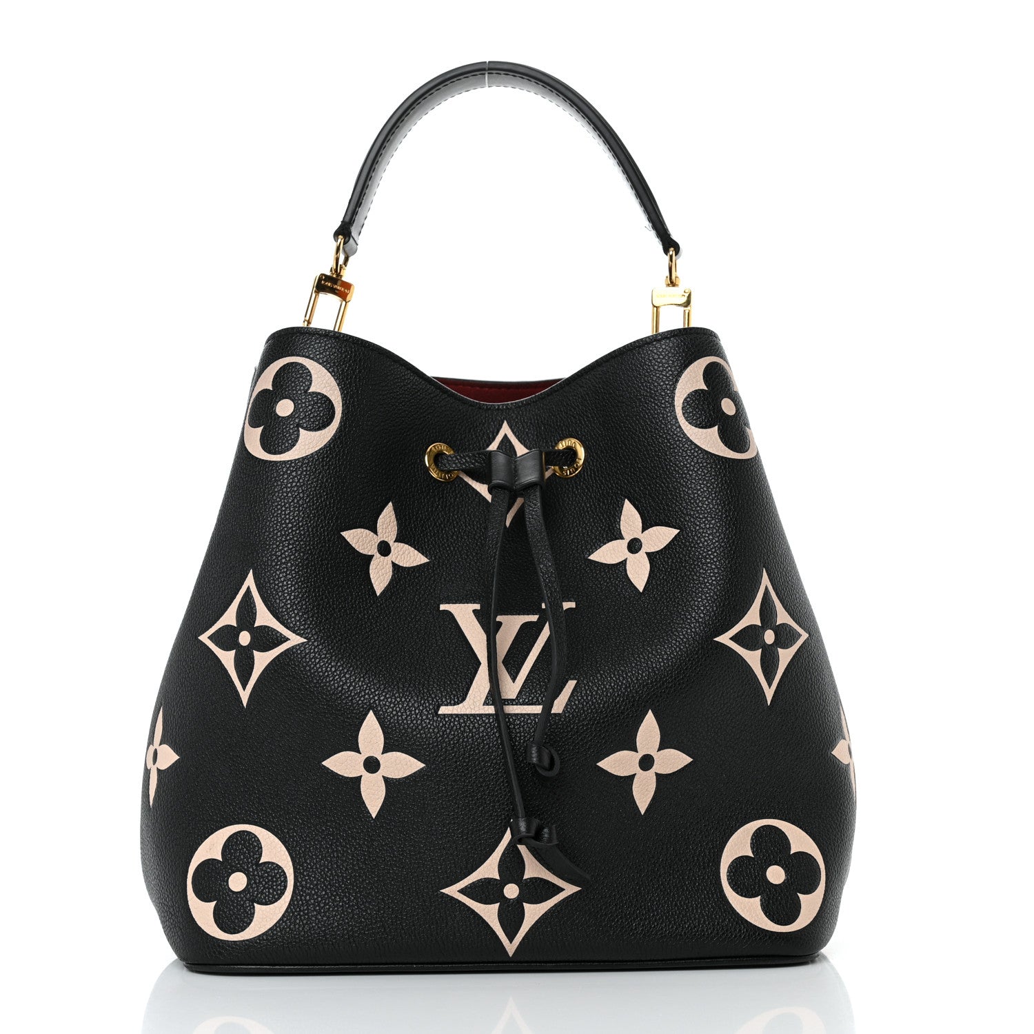 Louis Vuitton Empreinte Monogram Giant Neonoe MM Black Beige 3 of 12