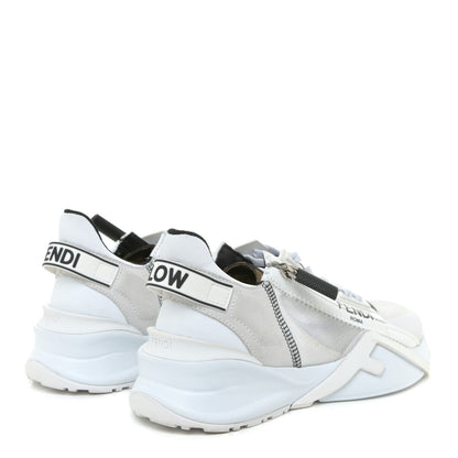 Fendi Nylon Suede Transparent Fendi Flow Low Top Sneakers 36 White 5 of 16
