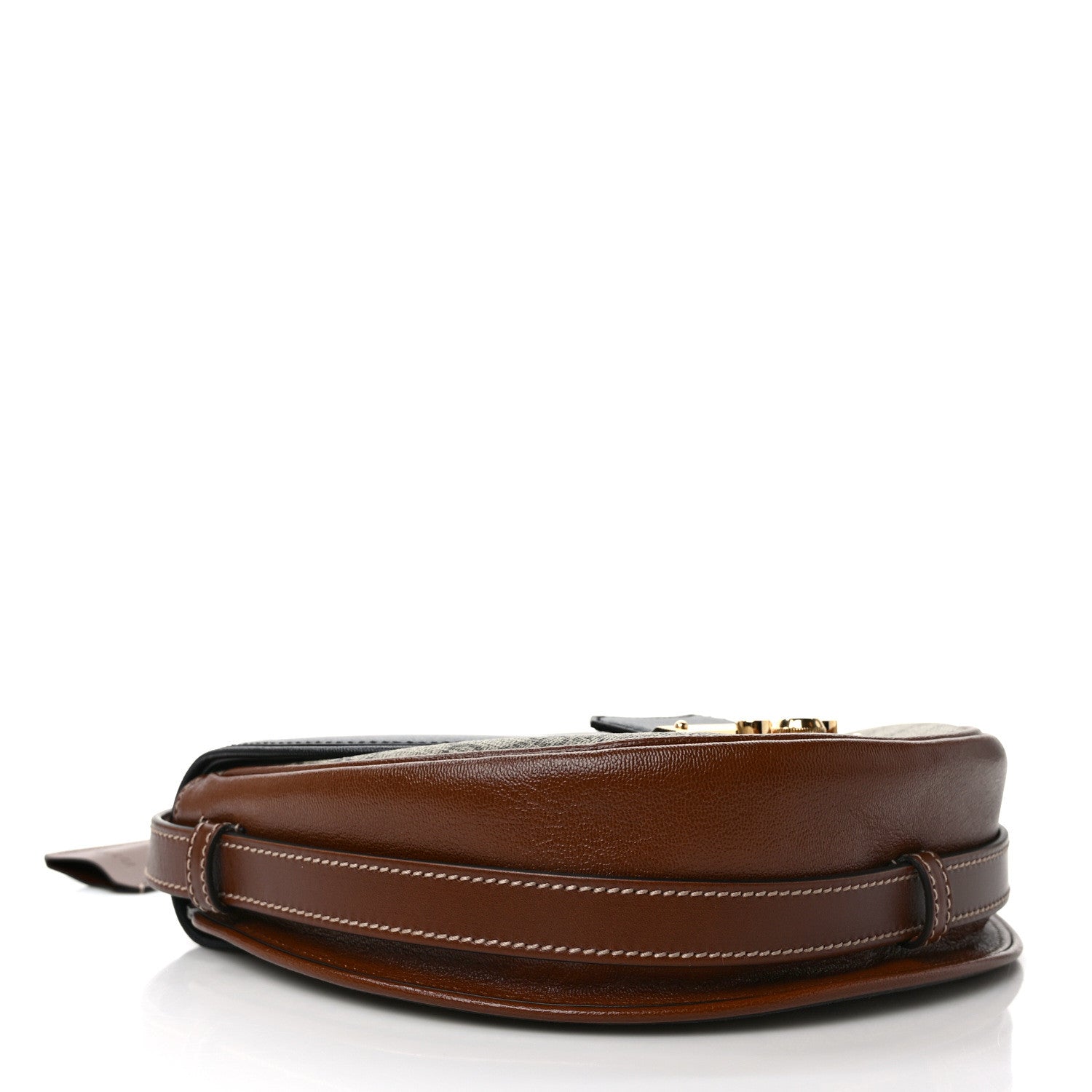 Gucci GG Supreme Monogram Calfskin Small Padlock Messenger Shoulder Bag Beige Black Cuir 4 of 9