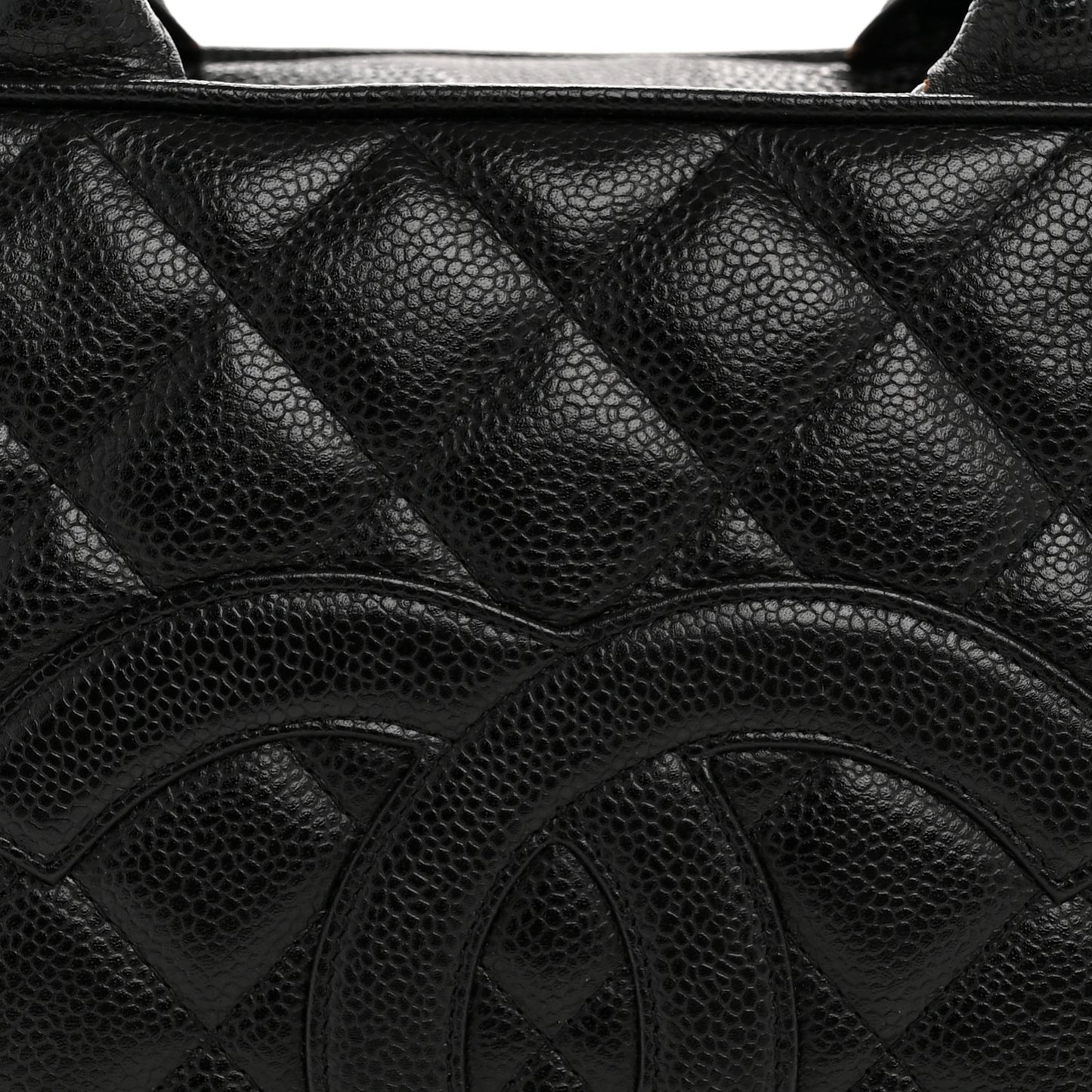 Caviar Quilted Large Bowler Black