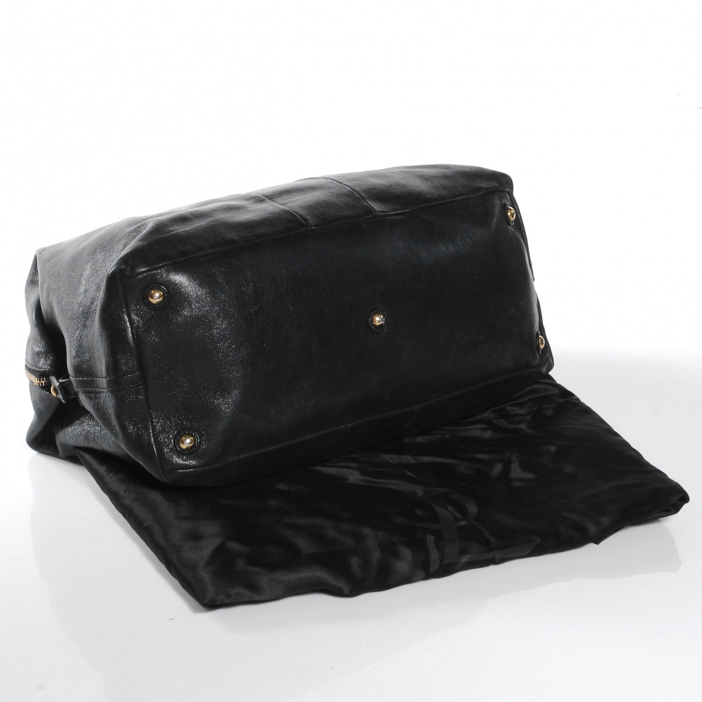 Coated Lambskin Easy Sac Black