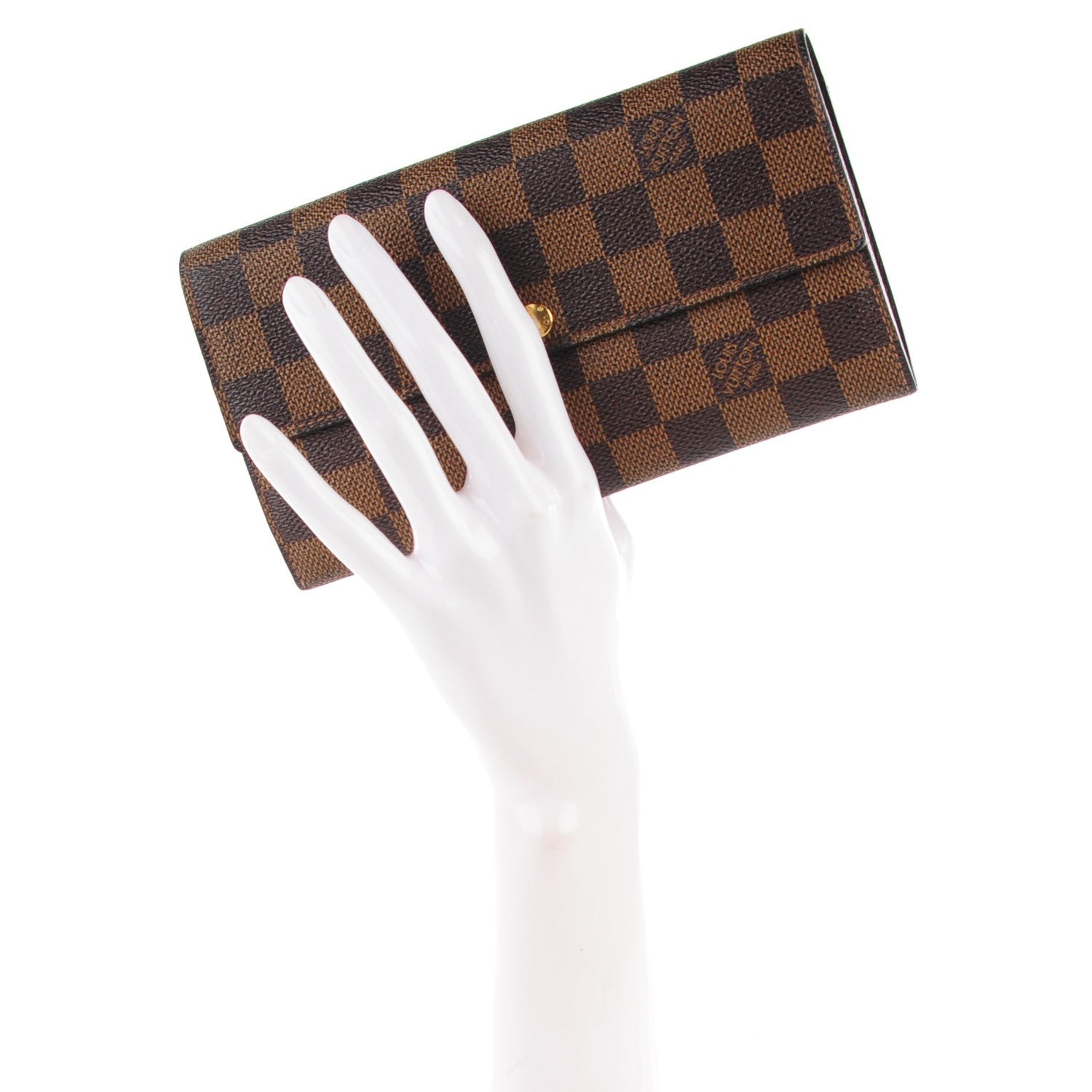Louis Vuitton Damier Ebene Sarah Wallet 2 of 7