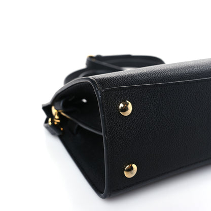 Burberry Grainy Calfskin Mini Two Handle Title Bag Black 7 of 9
