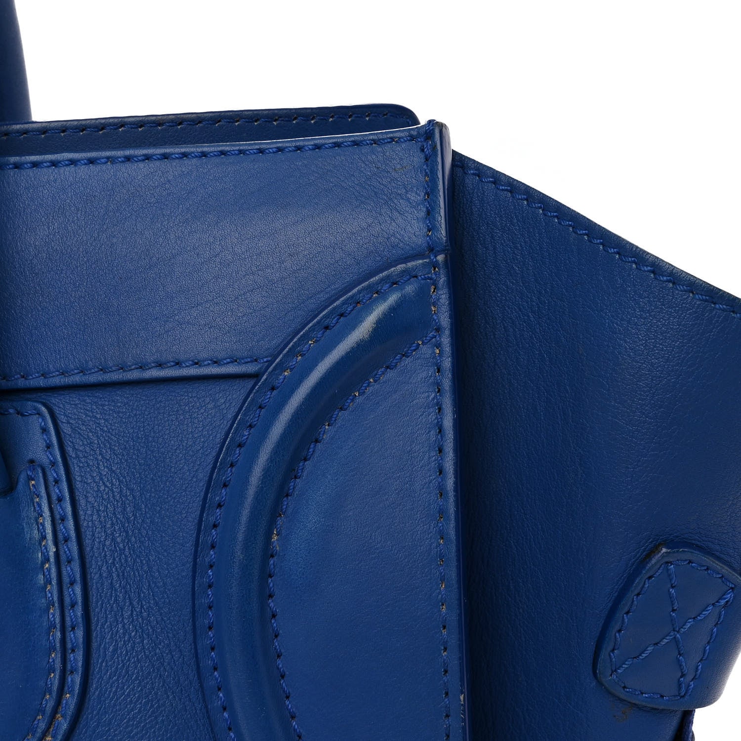 Celine Smooth Calfskin Mini Luggage Royal Blue 10 of 16