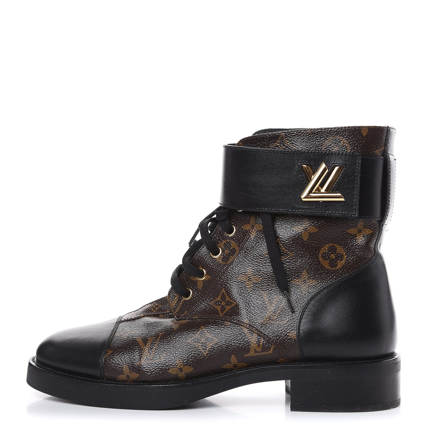 Calfskin Monogram Wonderland Flat Ranger Boots 41 Black