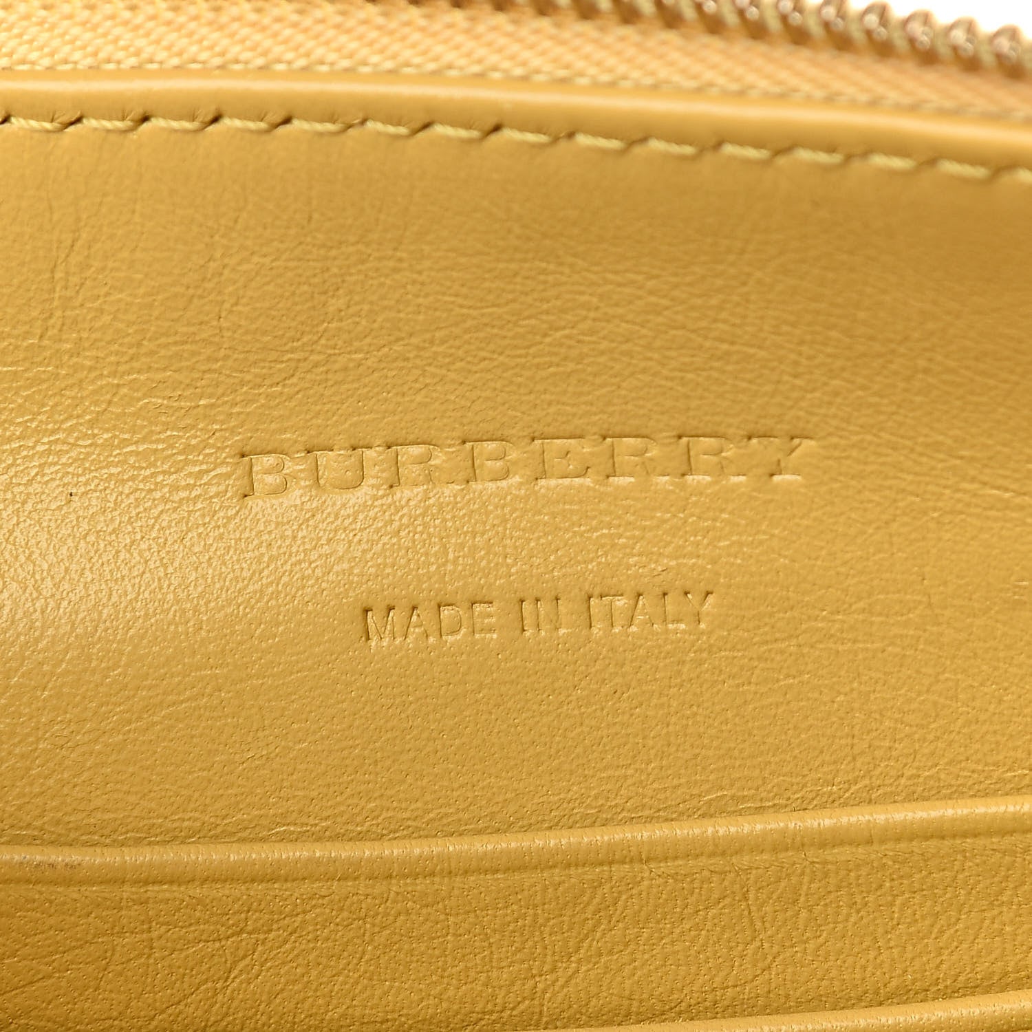 Burberry Horseferry Check Peyton Crossbody Clutch Bag Yellow 6 of 9