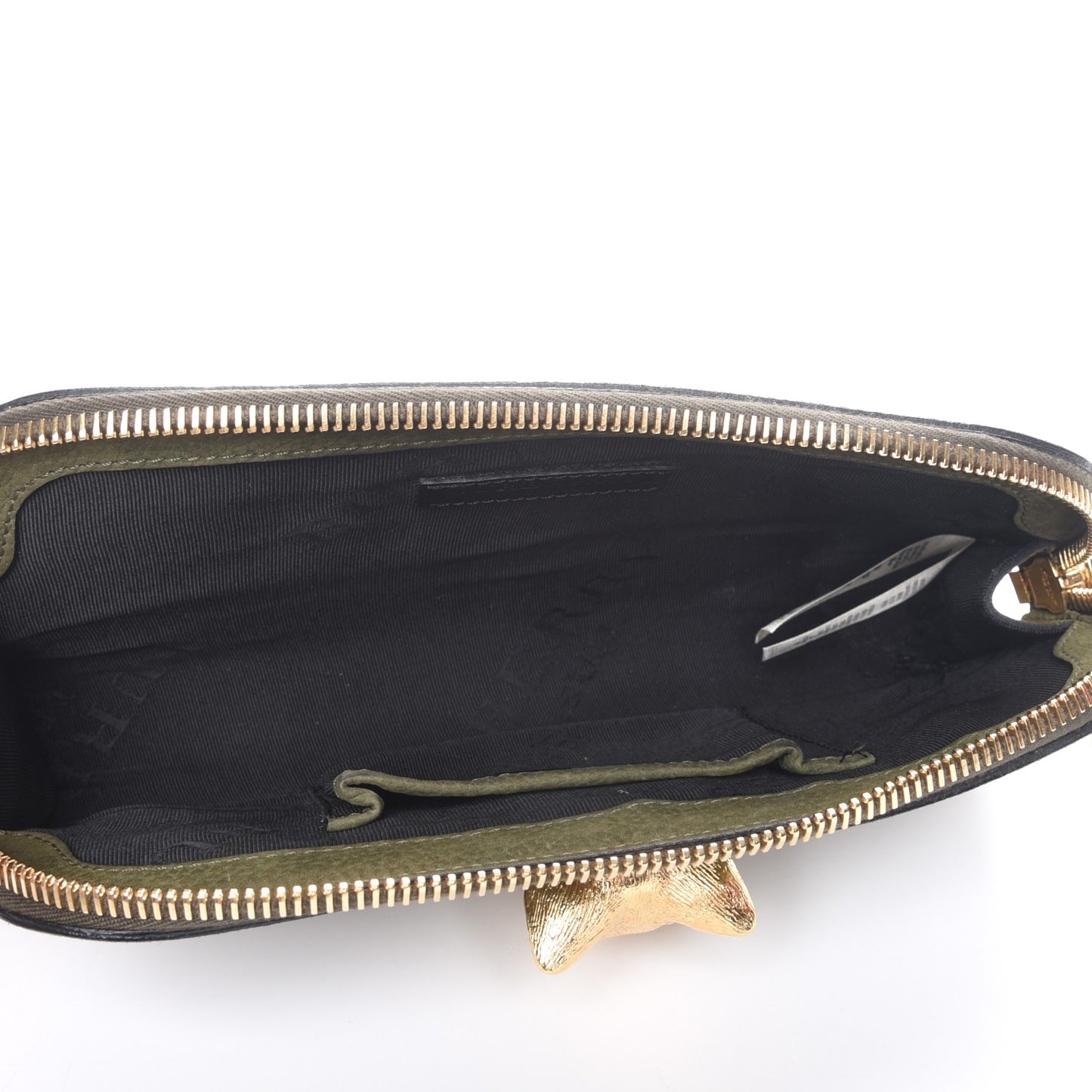 Prorsum Grainy Nubuck Alma Fox Clutch Olive