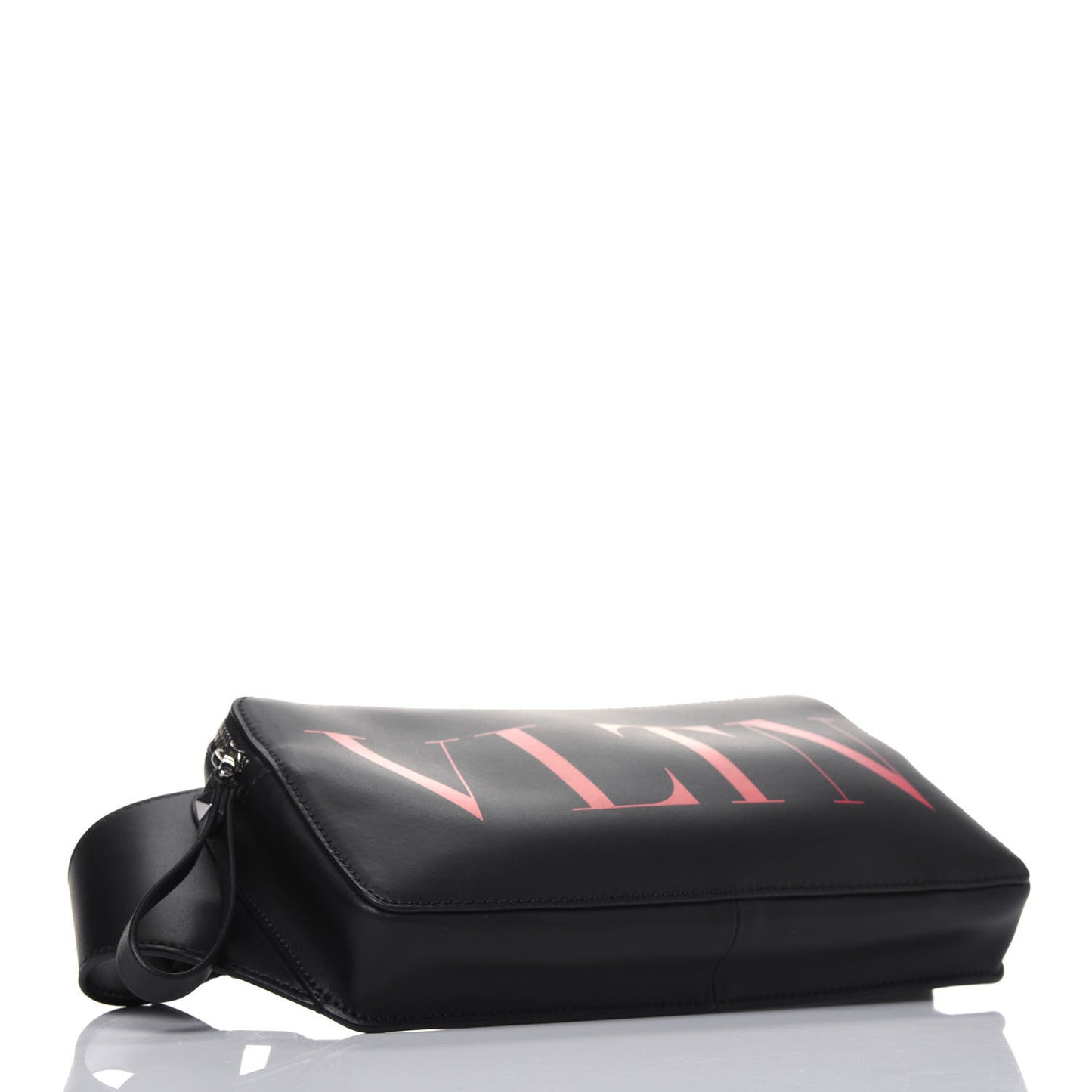 Calfskin VLTN Belt Bag Black Red
