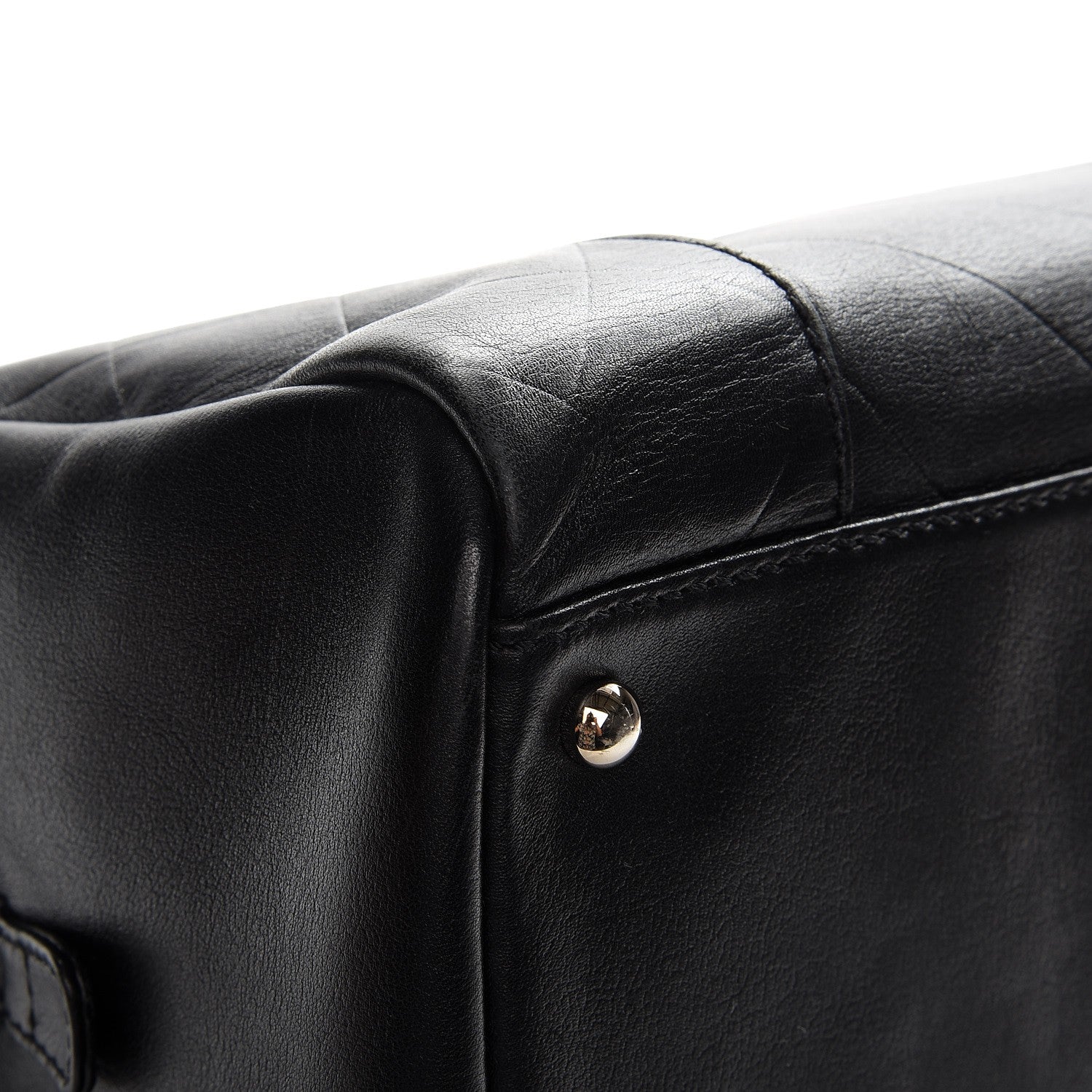 Chanel Calfskin Chevron CC All Day Long Boston Black 12 of 14
