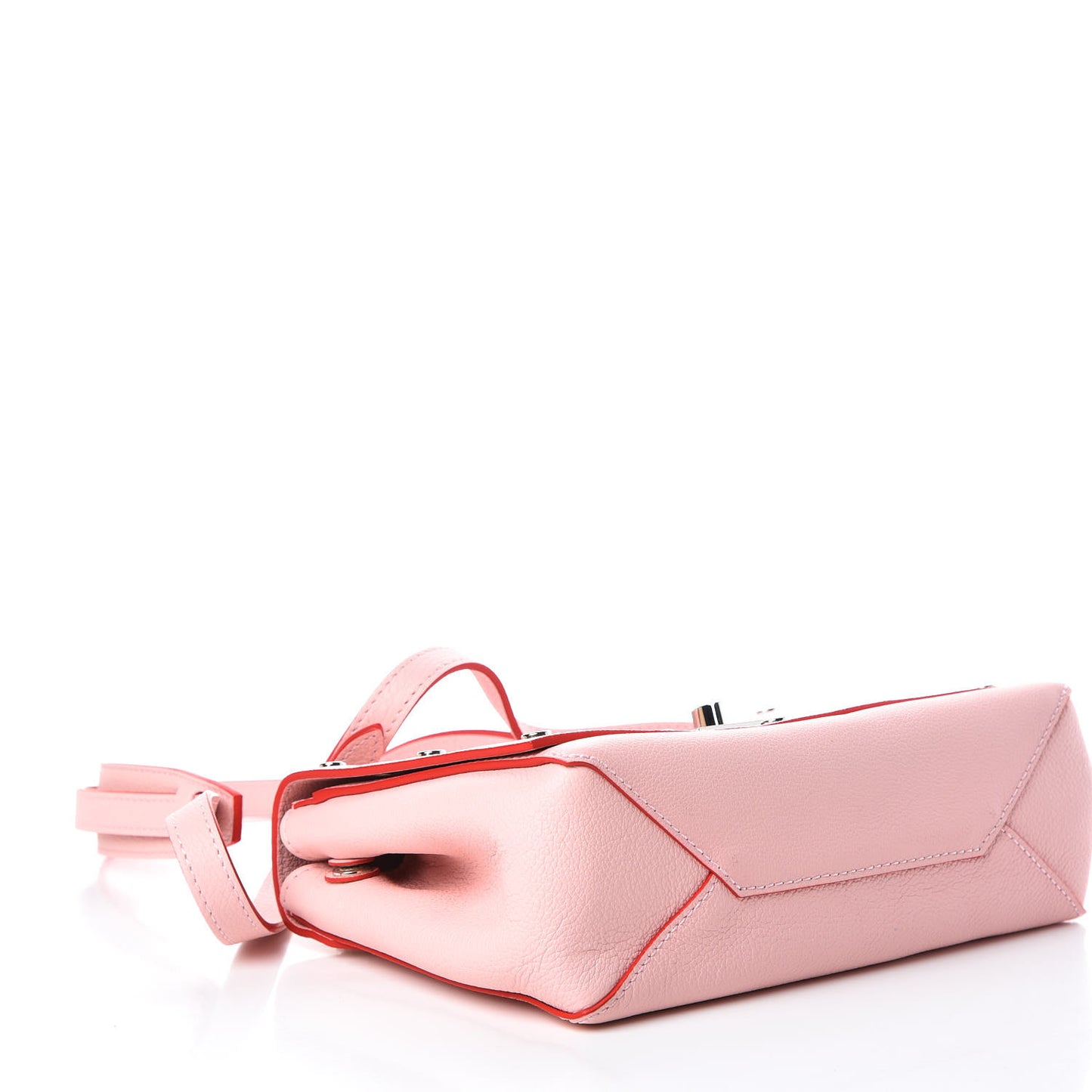 Soft Calfskin Lockme II Chain Rivets BB Rose Ballerine