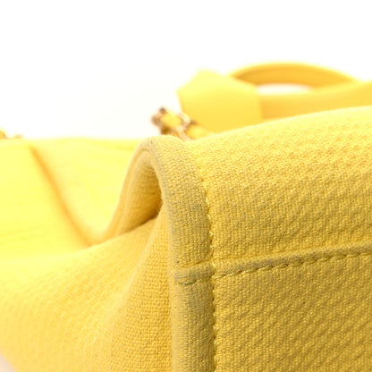 Chanel Mixed Fibers Small Deauville Tote Yellow 13 of 16