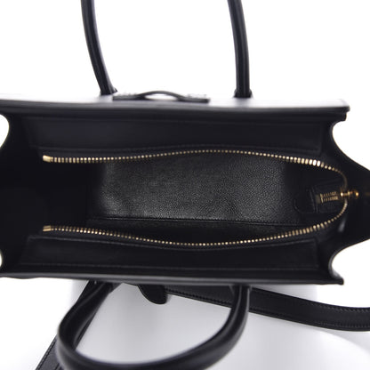 Celine Smooth Calfskin Nano Luggage Black 5 of 7