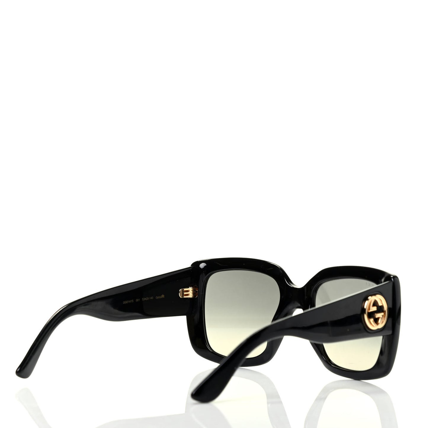 Acetate Square Frame Sunglasses GG0141S Black