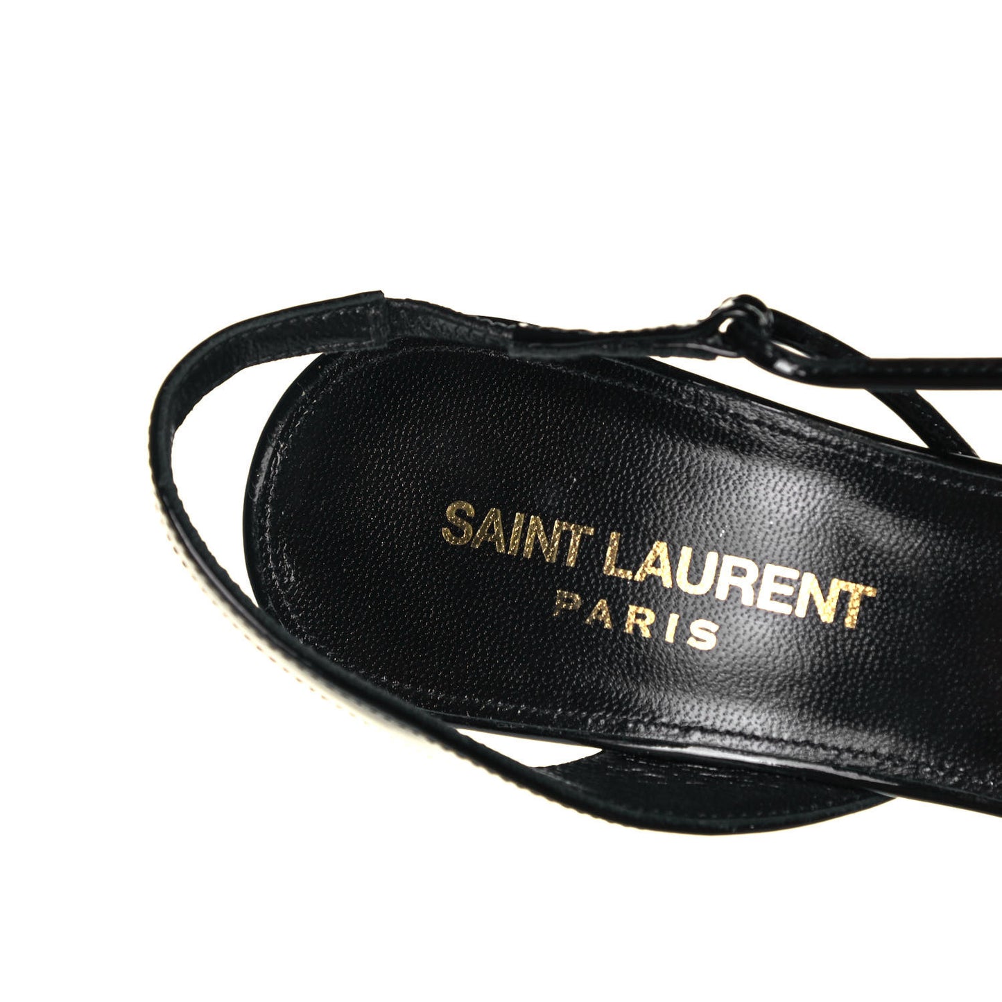 Patent Calfskin Anouk 110 Sandals 36.5 Black