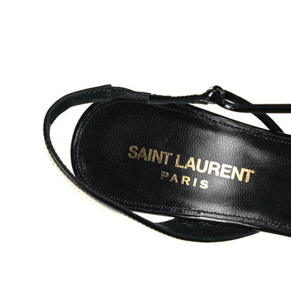Saint Laurent Patent Calfskin Anouk 110 Sandals 36.5 Black 7 of 7