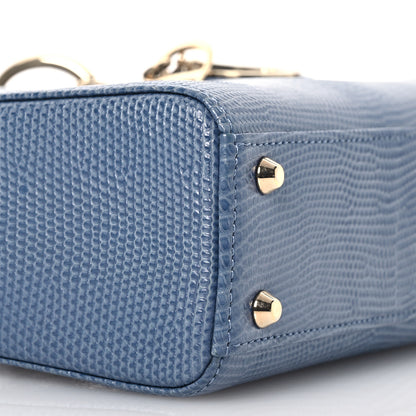 Christian Dior Lizard Mini Lady Dior Blue 9 of 17