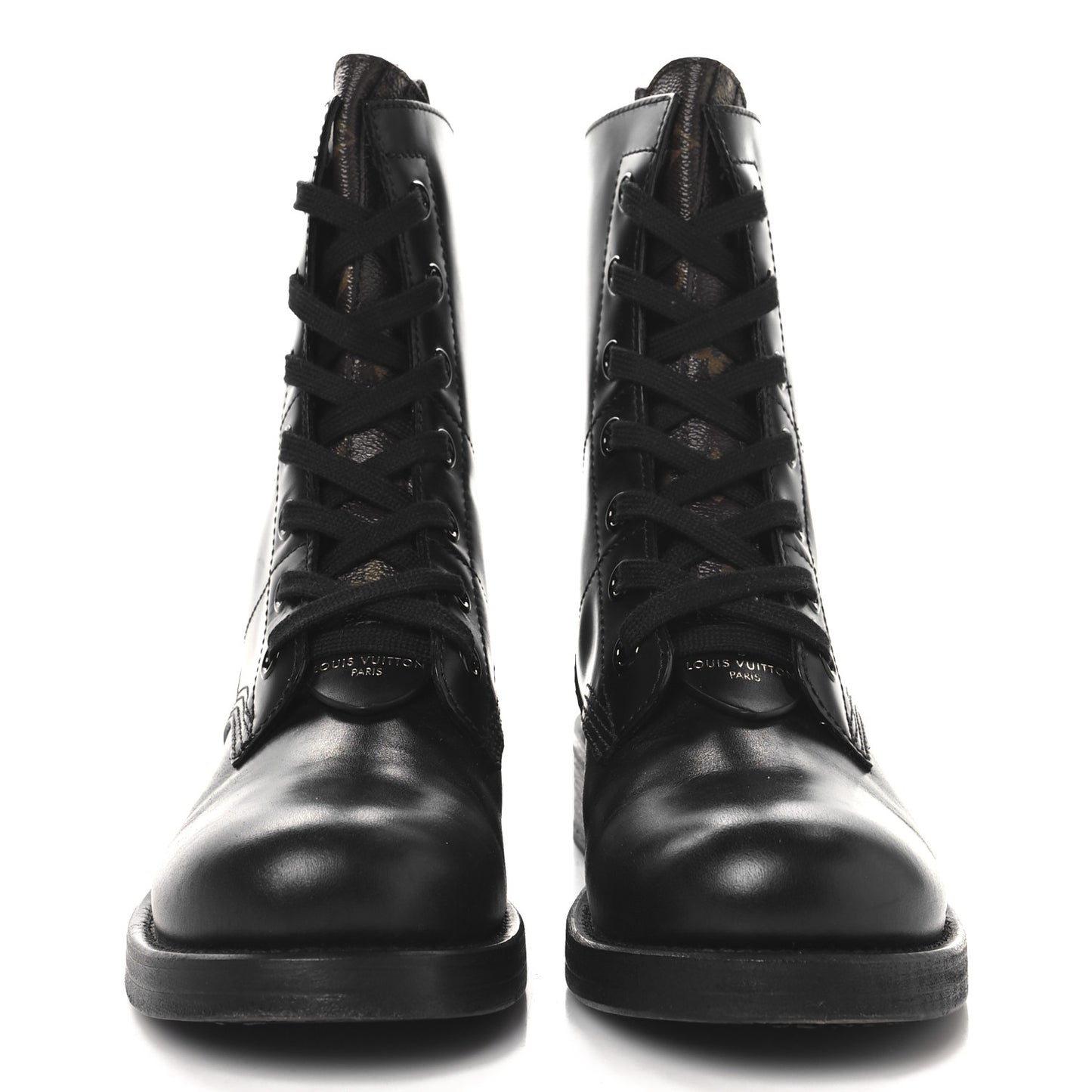 Calfskin Monogram Metropolis Flat Ranger Boots 39 Black