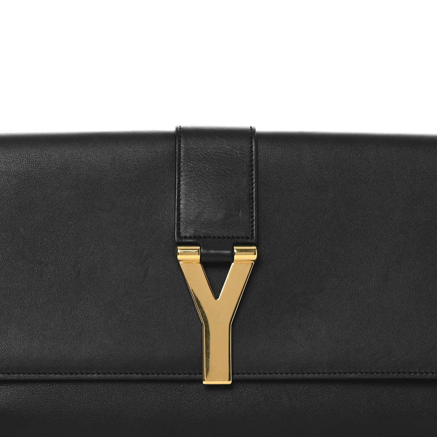Calfskin Classic Y Ligne Clutch Black