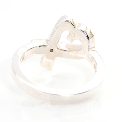 Tiffany Sterling Silver Paloma Picasso Diamond Loving Heart Ring 5.5 3 of 5