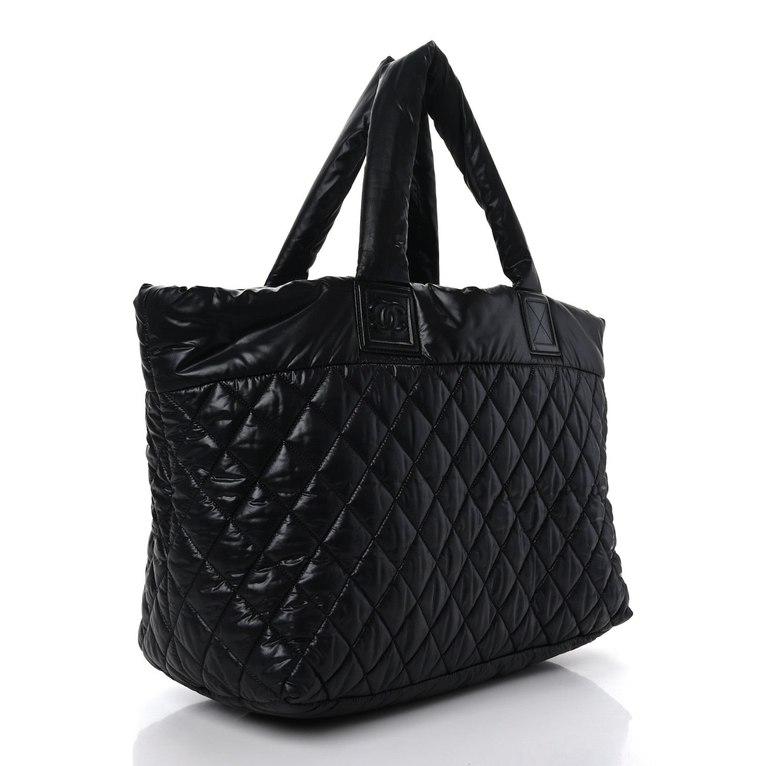 Chanel Nylon Quilted Large Coco Cocoon Tote Black 3 of 9
