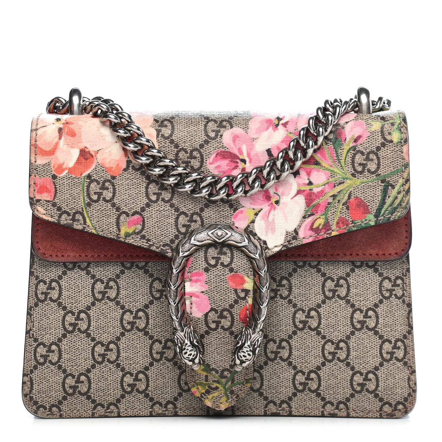 GG Supreme Monogram Blooms Mini Dionysus Shoulder Bag Beige Multicolor Dry Rose