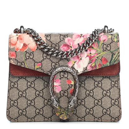 Gucci GG Supreme Monogram Blooms Mini Dionysus Shoulder Bag Beige Multicolor Dry Rose 1 of 9