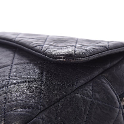 Chanel Sheepskin Quilted Jumbo Easy Flap Navy Blue 15 of 18
