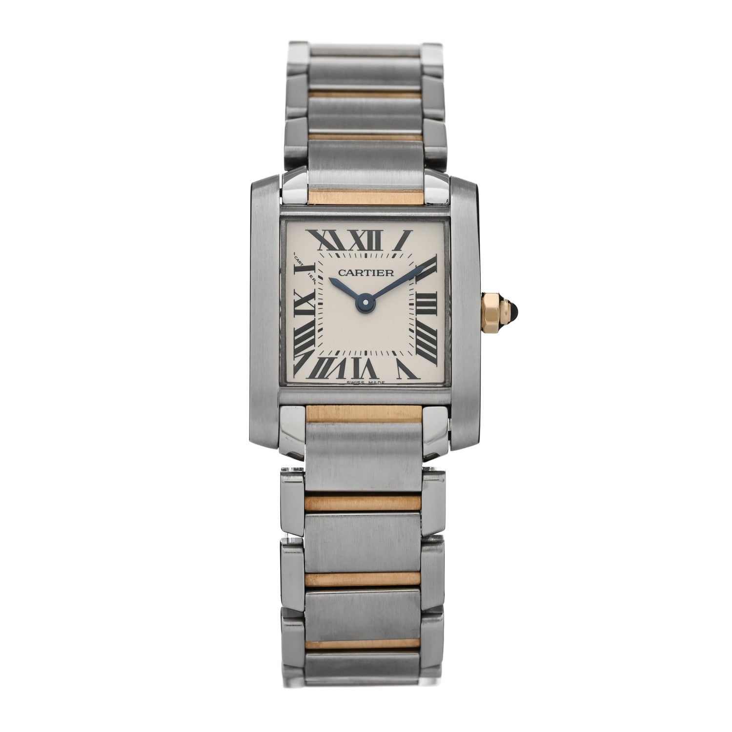 Cartier Stainless Steel 18K Yellow Gold 20mm Tank Francaise Quartz Watch 1 of 5