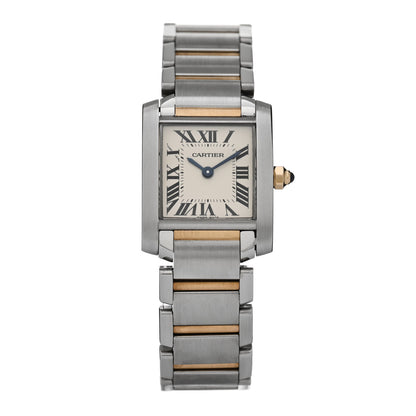 Cartier Stainless Steel 18K Yellow Gold 20mm Tank Francaise Quartz Watch 1 of 5
