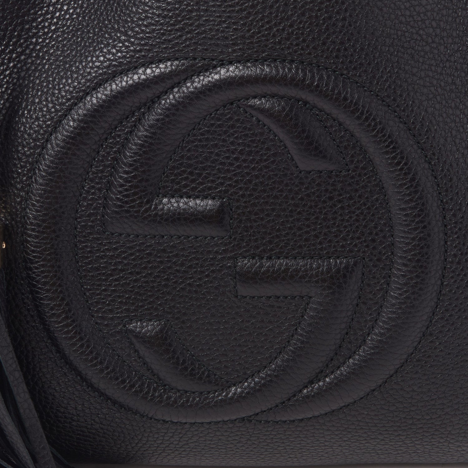 Gucci Pebbled Calfskin Medium Soho Chain Shoulder Bag Black 8 of 12