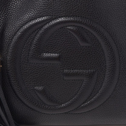 Gucci Pebbled Calfskin Medium Soho Chain Shoulder Bag Black 8 of 12