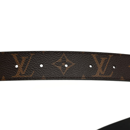Louis Vuitton Calfskin Monogram 30mm LV Initiales Reversible Belt 85 34 Black 6 of 7