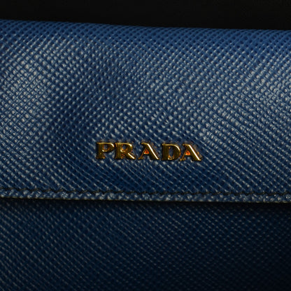 Prada Saffiano Cuir Medium Double Bag Inchiostro 9 of 11