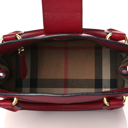 Burberry Soft Grain Calfskin Small Buckle Tote Parade Red 4 of 10