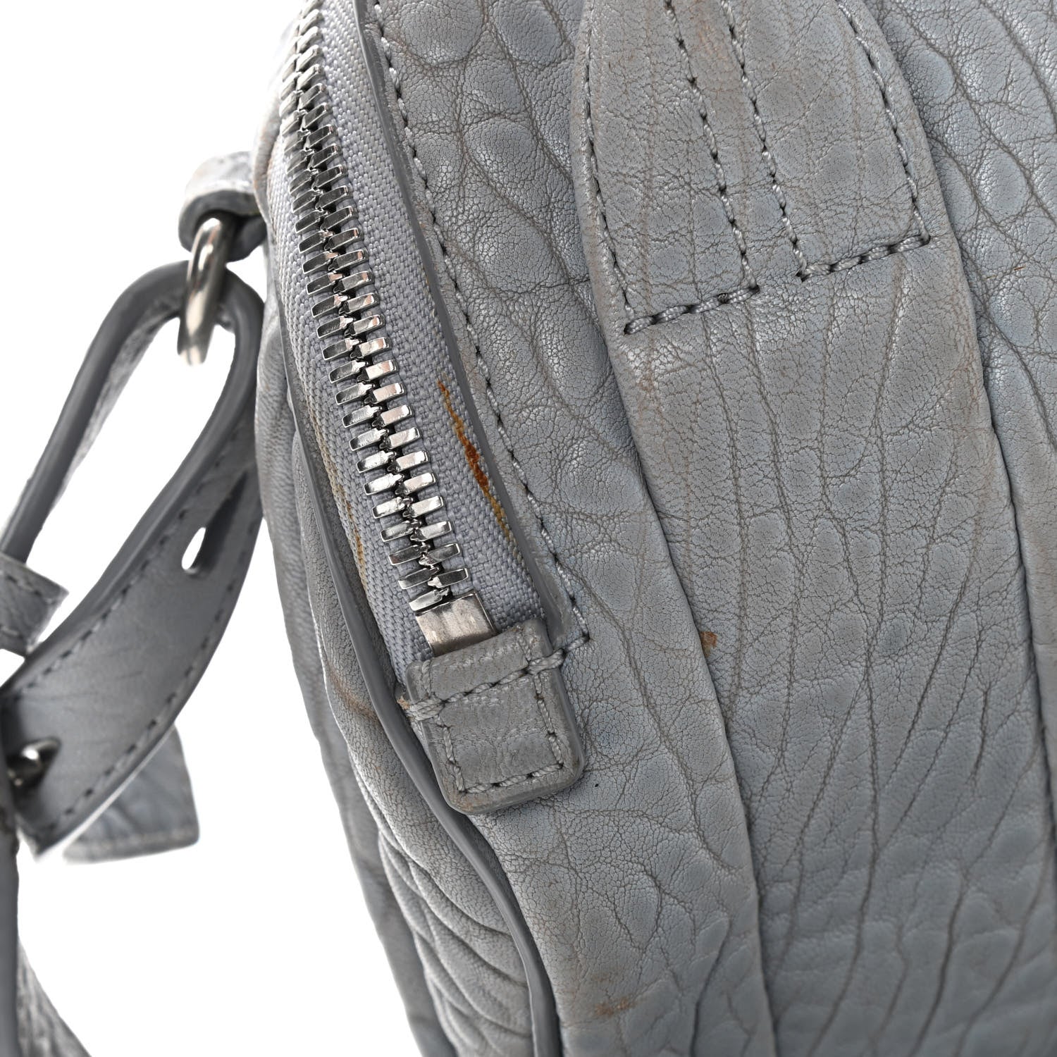 Alexander Wang Pebbled Lambskin Mini Rockie Carbon Rodhium Hardware 10 of 17