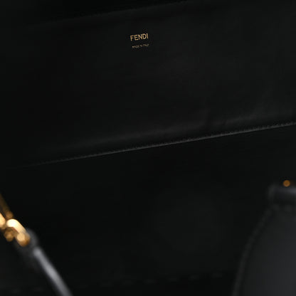 Fendi Vitello King Plexiglass Medium Fendi Sunshine Shopper Tote Black 5 of 11