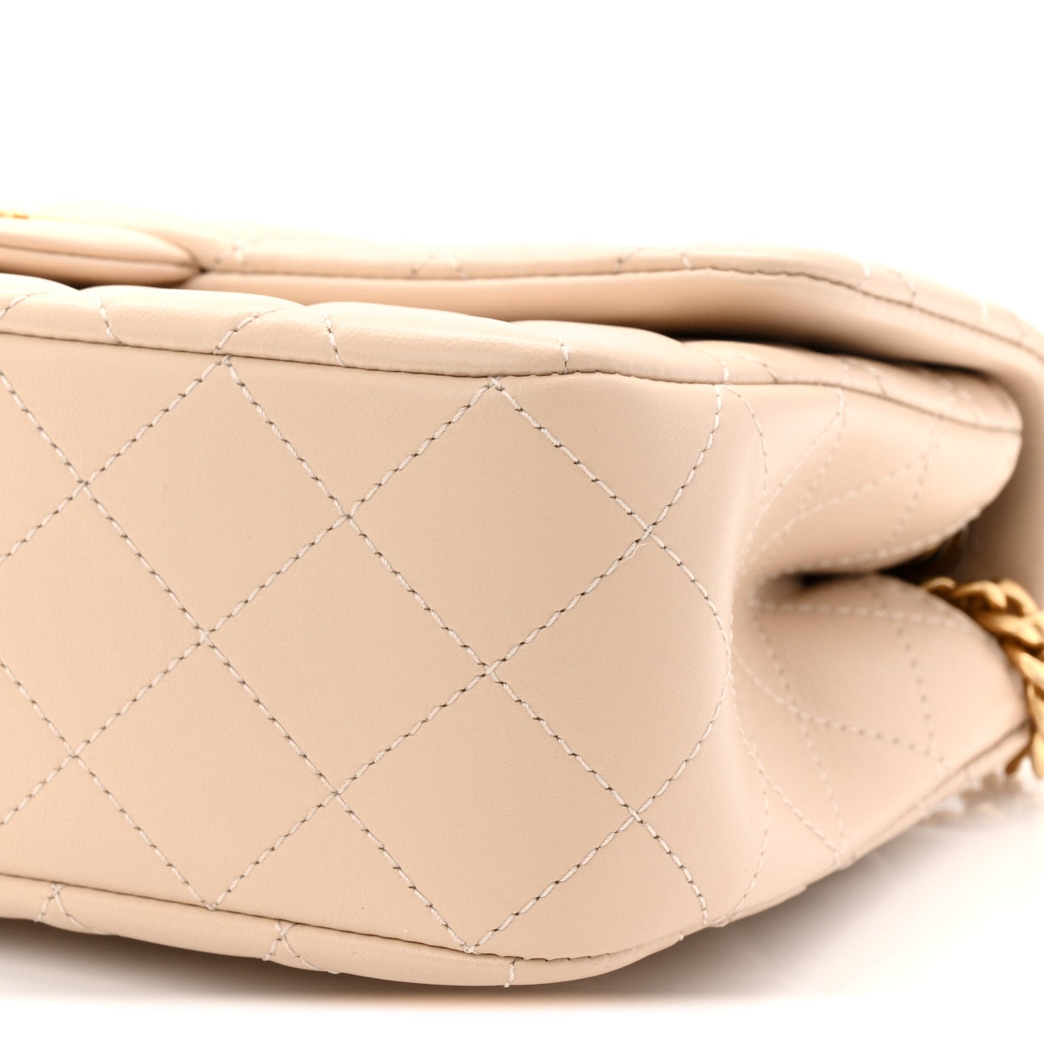 Chanel Lambskin Quilted Small Sweet Camellia Flap Beige 10 of 11
