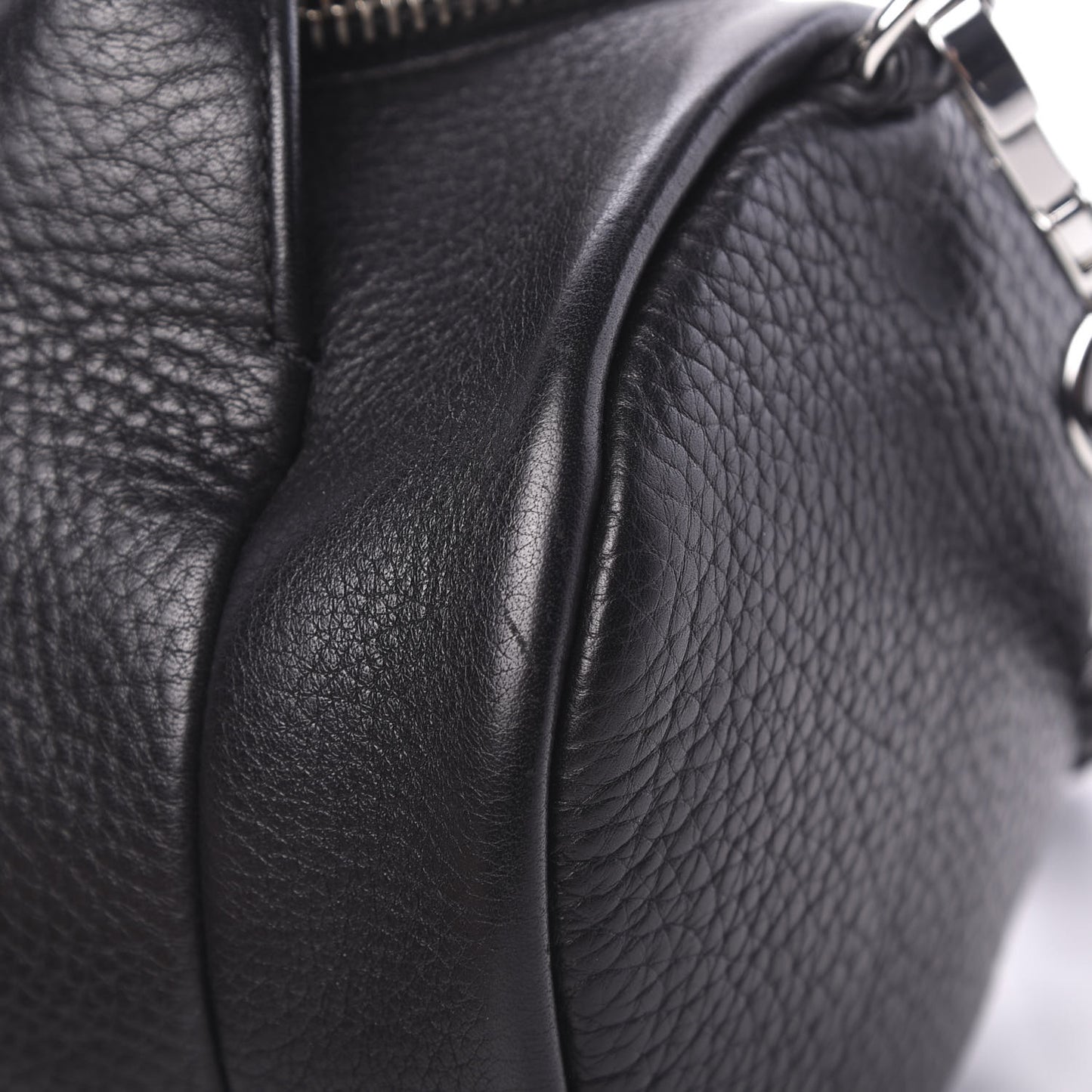 Pebbled Lambskin Rockie Black Rhodium Hardware